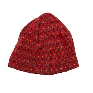 Minnesota Mittens Red Pattern Wool Blend Fleece Lined Beanie Winter Hat Cap OS
